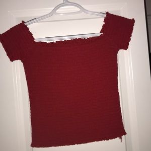Red off the shoulder top